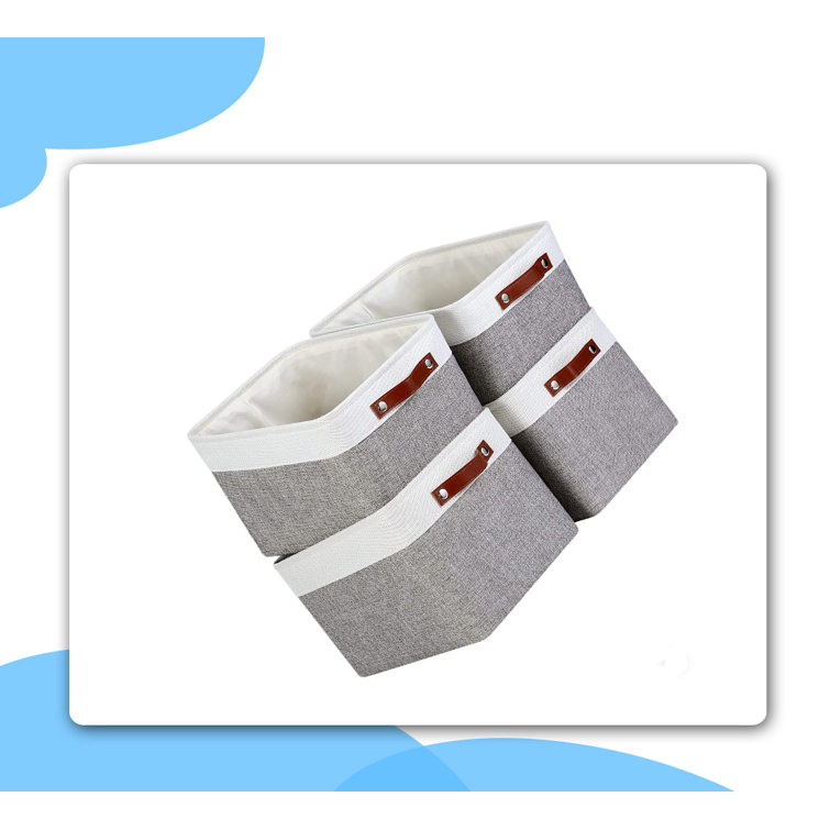 Hokku Designs Large Fabric Storage Bin Set Wayfair